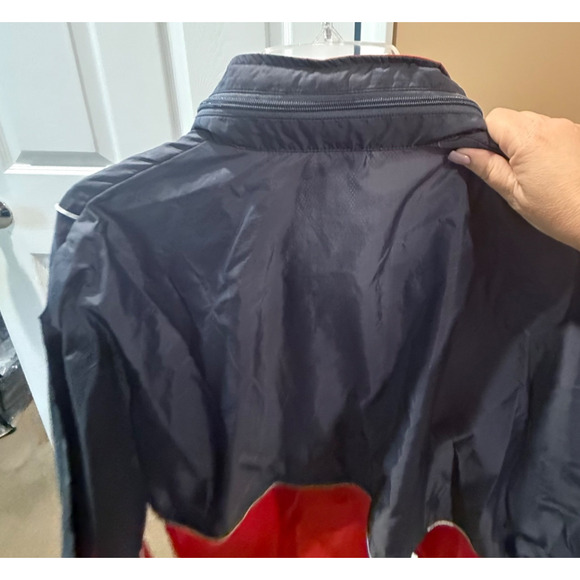 Vintage Nike Jacket Windbreaker Mens 80s Gray Tag Blue Red Nylon Mens LARGE - Picture 5 of 8